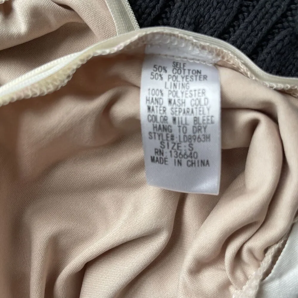 L’atiste by Amy Lace Tassel Romper-Cream/Blush Lined Size:  S - Picture 12 of 16